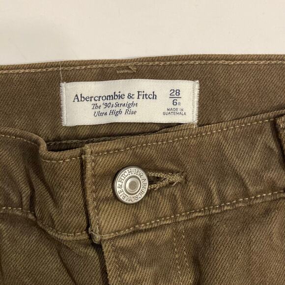 NWOT ABERCROMBIE & FITCH Jean 28 6R Curve Love Ultra High Rise The 90s Straight - Picture 5 of 10